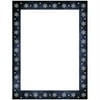 JAM Paper 8 1/2 x 11 Letterhead Paper, Snowflakes in Dark Blue Border, 100 Sheets per Pack
