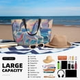 thumbnail image 5 of Kdxio Dolphin Rainbow Horse for Beach Bag for Women Large Beach Tote Bag Waterproof Sandproof Swim Bag with Zipper Pockets Beach Vacation Travel, 5 of 7