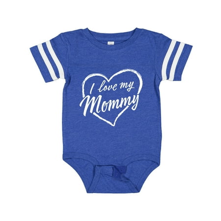 

Inktastic I Love My Mommy in White Chalk Heart Gift Baby Boy or Baby Girl Bodysuit