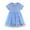 Blue, variant on Emy Dola Toddler Girls Cotton Short Sleeve Turu Dress Princess Casual Cartoon Appliques Polka Dot Jersey Dresses Summer Tulle Sundress
