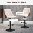 thumbnail image 4 of HOMCOM Counter Height Bar Stools Set of 2, Adjustable Swivel Barstools, 4 of 10