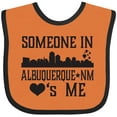thumbnail image 3 of Inktastic Albuquerque New Mexico Someone Loves Me Skyline Boys or Girls Baby Bib, 3 of 4