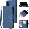 thumbnail image 1 of Case for Samsung Galaxy Note 10 Leather Magnetic Handbag Zipper Pocket Cover Wrist Strap, 1 of 5