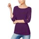 thumbnail image 2 of INC Blusa de punto con cremallera para mujer, púrpura, pequeña I-N-C Tejer, 2 of 2