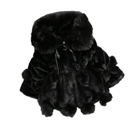 

Fesfesfes Toddler Baby Girls Shawl Hoodie Tops Winter Warm Fleece Outerwear Plush Velvet Thickening Coat Cloak Flannel Hoodie Coat Sale on Clearance