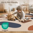 thumbnail image 4 of ODIKA 5'x7' Navy Terracotta Abstract Shapes Washable Area Rug Modern Geometric Design with Unique Style Non-Slip, Low Pile, Stain Resistant for Guest Room, Lounge, Apartment, 4 of 7