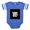 Royal Blue, variant on CafePress - Gothic Initial W - Cute Infant Baby Football Bodysuit