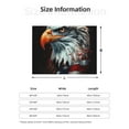 thumbnail image 5 of Rateoe USA Bald Eagle Pattern Flannel Throw Blanket, Ultra-soft Blanket for Bed, Couch, Car, Hypoallergenic Anti-pilling blanket-80"x60"(Horizontal), 5 of 6