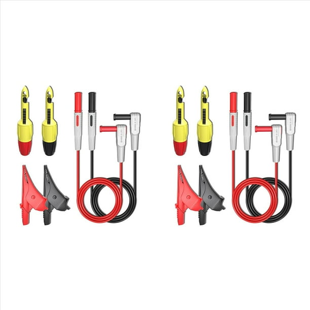 Kit de Cables de Examen de Multímetro de 12 Piezas con Pinzas de Cocodrilo, Clip de Sonda de Perforación de Alambre para Voltímetro de Multímetro