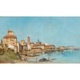 thumbnail image 2 of Robert Russ 14x10 Black Ornate Wood Framed Double Matted Museum Art Print Titled: San Giovanni Venice, 2 of 5