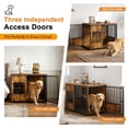 thumbnail image 3 of Wooden Dog Crate Furniture, Large Dog Kennel with Storage Top, Indoor Pet Cage, 3 of 8
