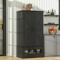 thumbnail image 4 of Casendy Pantry Cabinets with Adjustable Shelves and Drawer, Farmhouse Kitchen Pantry Storage Cabinet, Buffet Cupboards Sideboard for Kitchen, Dining Room, Living Room (Black, 16" D x 24" W x 47" H), 4 of 14