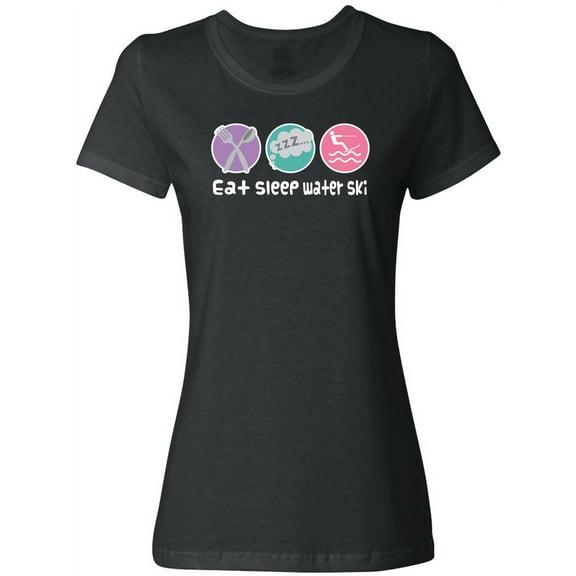 Inktastic Water Skiing Eat Sleep Water Ski Women's T-Shirt