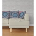 thumbnail image 3 of Jewel Circle Indoor/Outdoor Fabric Pillow with Zip in Blue Pink 16x16, 3 of 4