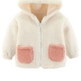 thumbnail image 6 of Huvoen Toddler Kids Boys Girls Winter Coats Jacket Toddler Baby Boys Girls Color Plush Cute Bear Ears Winter Thick Keep Warm Coat Jacket White Months, 6 of 6