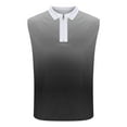 thumbnail image 5 of BXINGOHAI Men Casual Fashion Gradation Printing Pullover Turndown Sports Tank Today Black,XXL, 5 of 5