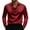 Wine, variant on Chiccall Men's Vintage Satin Button Pleated Shirts Long Sleeve Casual Lapel Party Tops