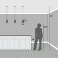 thumbnail image 5 of Hunter - Beverly Glen 1-light Matte Black, Mini Pendant Light, Dimmable, Transitional Style, Dome Shaped, for Bedrooms, Dining, Living Rooms - 13235, 5 of 8