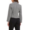 thumbnail image 3 of Saco Casual de Mujer con Solapa Notch y Botones, Estampado Houndstooth, Manga Larga, Color Negro, 3 of 6