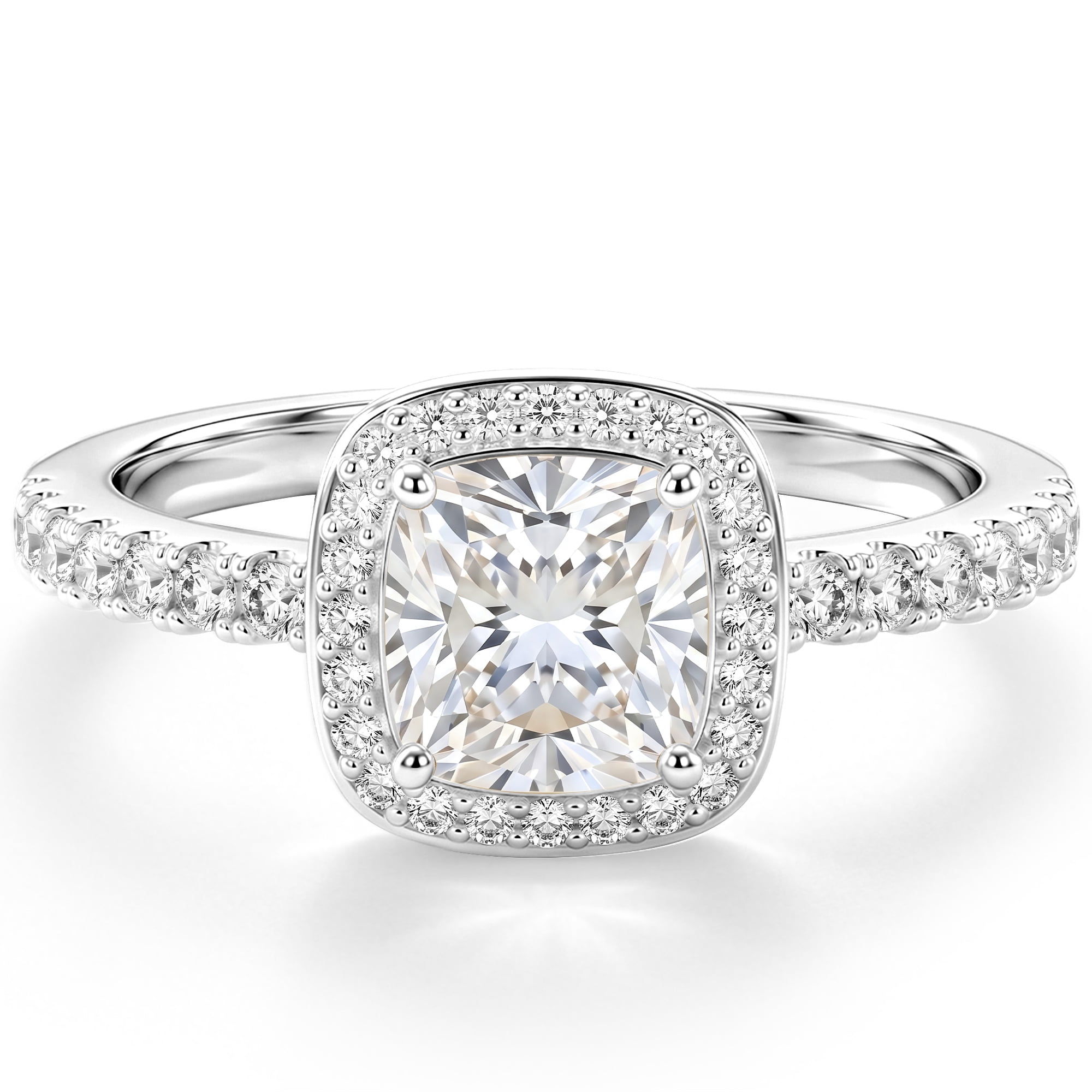 APSVO S925 Sterling Silver Plated Rings for Women CZ Eternity Promise Wedding Band Engagement Rings Birthday Graduation Prom Mothers Day Jewelry Gifts Her Girlfriend Wife Female Adults Teen Ideas