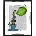 thumbnail image 5 of Art.com Teapot, Cup and Flowers, Green and Blue Art Print by Fab Funky, Black Frame Wall Art, 17" x 21", 5 of 5
