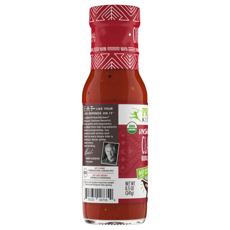  Primal Kitchen's Classic BBQ Sauce, Organic & Unsweetened, 8  oz, Pack of 2 : Grocery & Gourmet Food
