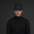 thumbnail image 6 of Bailey 100% Wool Flet Gangster Vintage Fedora Trilby Hat - Made in USA - Black, 6 of 8