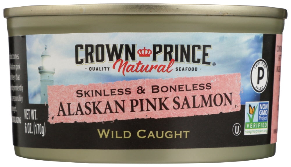 Crown Prince Alaskan Pink Salmon, Skinless & Boneless, 6 Oz