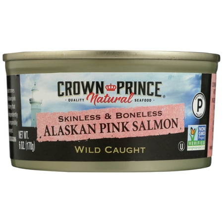 Crown Prince Alaskan Pink Salmon, Skinless & Boneless, 6 Oz
