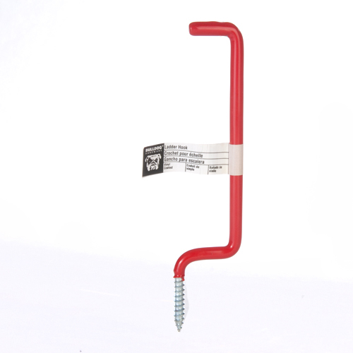 Hyper Tough Screwin Vinyl Coated Garage Ladder Hook, Red