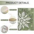 thumbnail image 4 of Hello Winter Snowflakes Garden Flag Double Sided, Christmas Snow Black Decorative Yard Outdoor Home Small Decor, Seasonal Burlap Outside House Decoration 12.5 x 18, 4 of 6