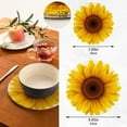 thumbnail image 3 of FREEAMG Yellow Sunflowers Trivets for Hot Pots and Pans and Pot Holders 2PCS – Cotton Rope Round Mats, Hot Pads for Kitchens, Coasters, Placemats, 3 of 7