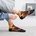 thumbnail image 2 of Fuzoiu Cartoon Puppy Sunset Print Adult Socks, Crew Moisture-wicking Socks, Unisex Cushion Crew Socks,Casual Sports Ankle Socks, 2 of 7