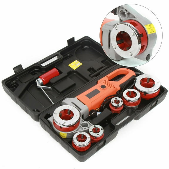 2300W Portable Electric Tube Threading Machine Pipe Threader Kit Pipe Cutter Kit
