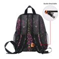 thumbnail image 5 of FORMRS School Backpack with Front Zippered Pocket 12" Elementary Student Travel Daypack, Dark Purple Floral Pattern, 5 of 6