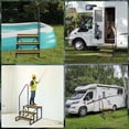 thumbnail image 7 of Mescukay 2/3/4 Steps RV Stairs with Handrail, Portable Hot Tub Steps with Non-Skid Tapes, Metal Stairs Steps for RV, Home Stairs Travel Trailers, Camper, Ground-Pool, 7 of 7