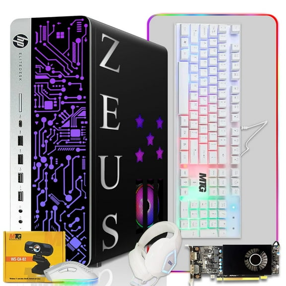 Restored HP G3 PC,Intel i5 6th Gen,RX 550 Graphics,16GB RAM,256GB SSD|1TB HDD,4 in 1 Gaming Kit,Webcam,WiFi,Windows 11 Pro