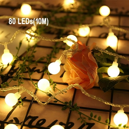 Decorative Indoor Lights NK HOME String Lights 100LEDs 16ft/33ft Patio Lights Waterproof Christmas Decorative Starry Fairy Lights, for Indoor Outdoor Patio Wedding Party Home Garden Bedroom, Warm White ()
