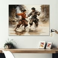thumbnail image 2 of Designart "Kung Fu China Art painting I" Chinese Metal Wall Art Prints, 2 of 5