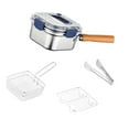 thumbnail image 3 of Lipstore Mini Deep Fryer Pot Camping Frying Serving Basket for Vegetables Pasta Sauce Blue Lid, 3 of 8