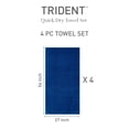 thumbnail image 5 of Everyday Home by Trident Quick Dry 4 Bath Towels, 100% Cotton , lightweight,Soft, Absorbent, Bathroom Towels, 4 Bath 27"x54", Navy Blue, 5 of 7