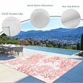thumbnail image 4 of Fsddascl Pink Coral Outdoor Rug for Patio/Deck/Porch, Non-Slip Large Area Rug 5 x 8 Ft, Coastal Nautical Ocean Starfish Conch Indoor Outdoor Rugs Washable Area Rugs, Reversible Camping Rug Carpet, 4 of 5