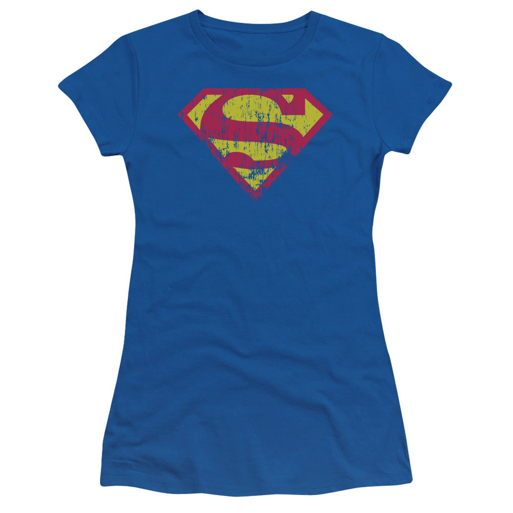 Superman DC Comics Greek Flag Shield Juniors V-Neck T-Shirt Tee 