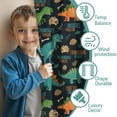 thumbnail image 3 of Blackout Kids Curtains,DarkBlue Cartoon Dinosaurs Names Pattern Childrens Insulated Curtains Set Of 2,Bedroom Essentials,Toddler Room Decor 42"x54", 3 of 5