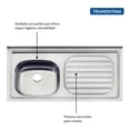 thumbnail image 3 of Fregadero Rectangular Acero Inoxidable 100x50cm Tramontina Tramontina 93412535, 3 of 5