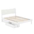 thumbnail image 2 of Phoenix Full Size Solid Wood Platform Bed with Drawers in White, 2 of 14