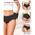 thumbnail image 3 of Womens Seamless Underwear Full Coverage No Show Hipster Panties Sexy Stretchy Invisible Briefs Bikini Lingerie, 3 of 5