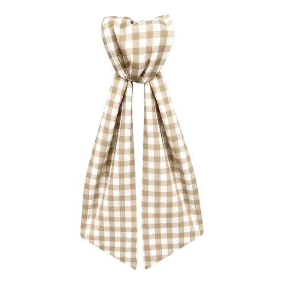 Checkered Bow Ribbon with 55 Inch Length, Rustic Wreath Bows for Front Door, Christmas Party Decorations 1 Set