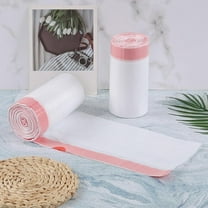 Drawstring Trash Bags, 2.6 Gallon White Garbage Can Liners(120 Counts）