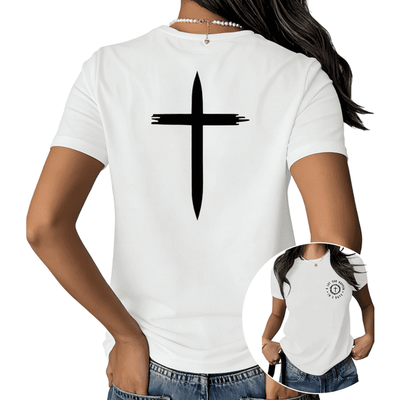 White Christian Cross Print Tshirt Graphic Tees A Lot Can Happen In 3 Days Faith Easter Jesus Church Shirts S to 5XL Tops
